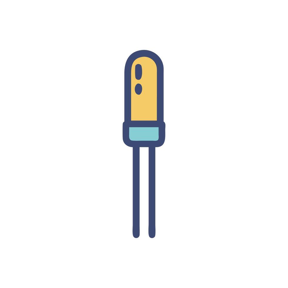LED Diode Symbol, Electronic Component, Light Emitting Diode vector