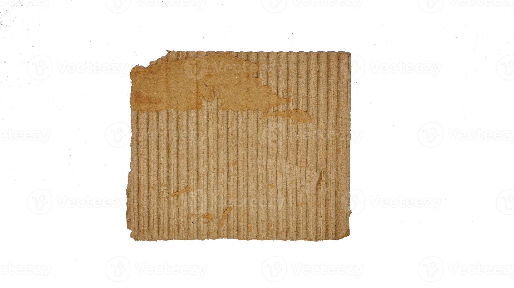Square Cardboard wavy pattern background with white background photo