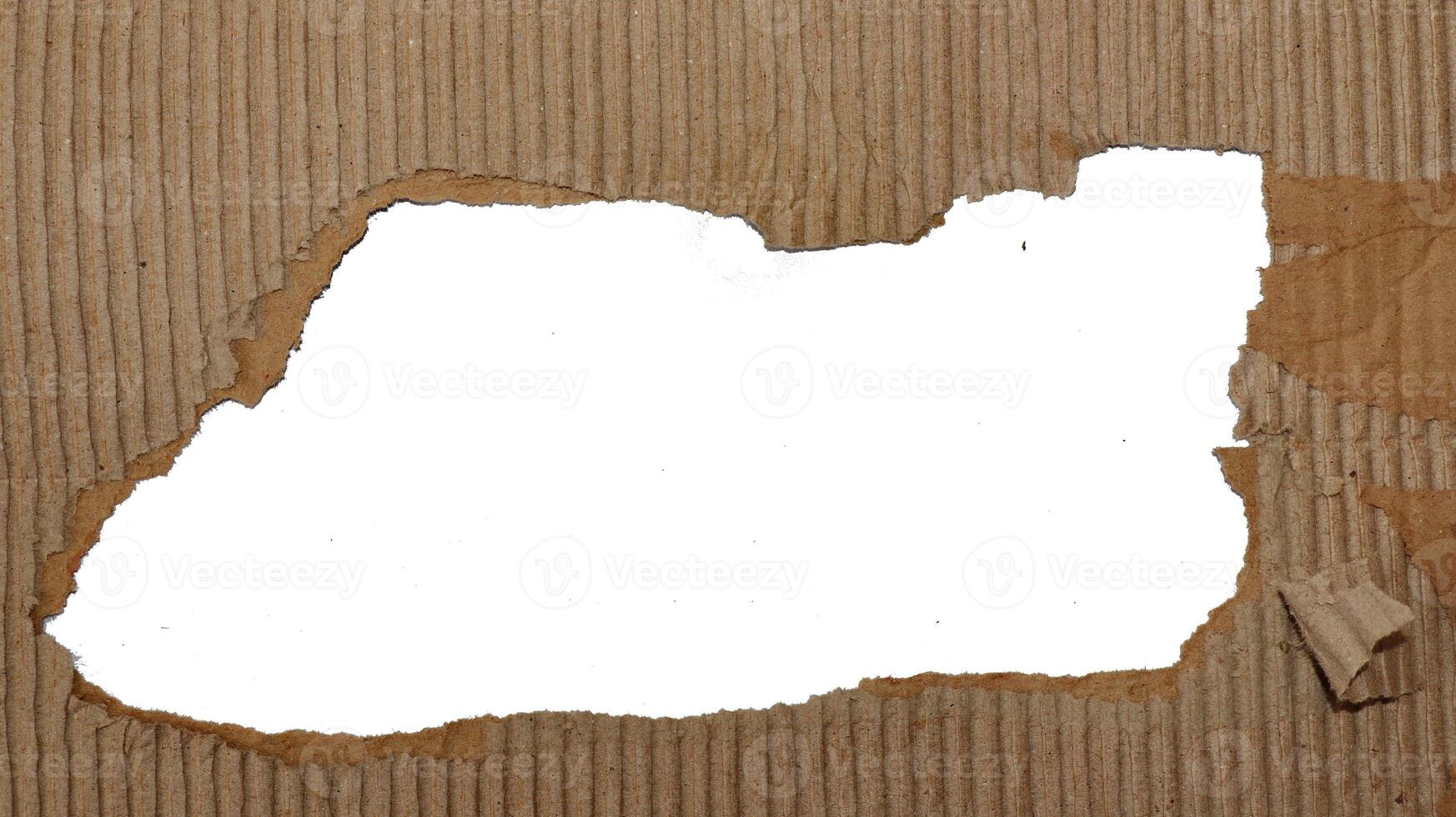 Paper Cardboard wavy pattern background with white background photo