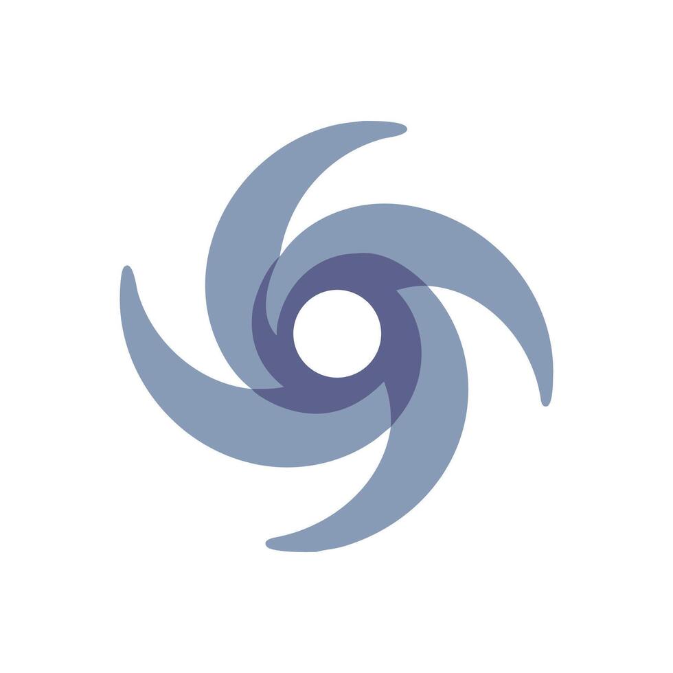 Abstract Blue Swirl Design on Black Background Graphic vector