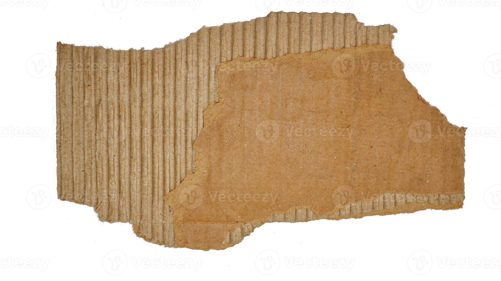 Old brown paper box texture or cardboard with torn for design background photo