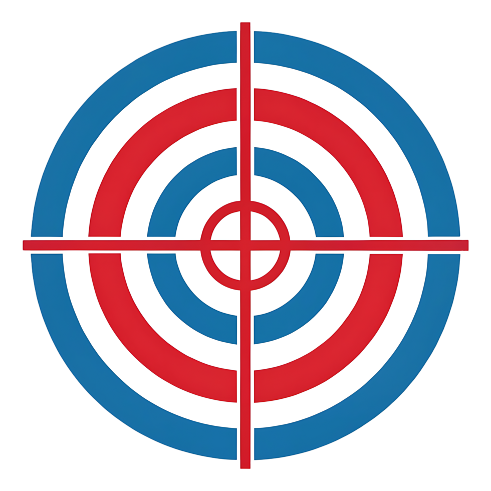 Red and blue target circle graphic png