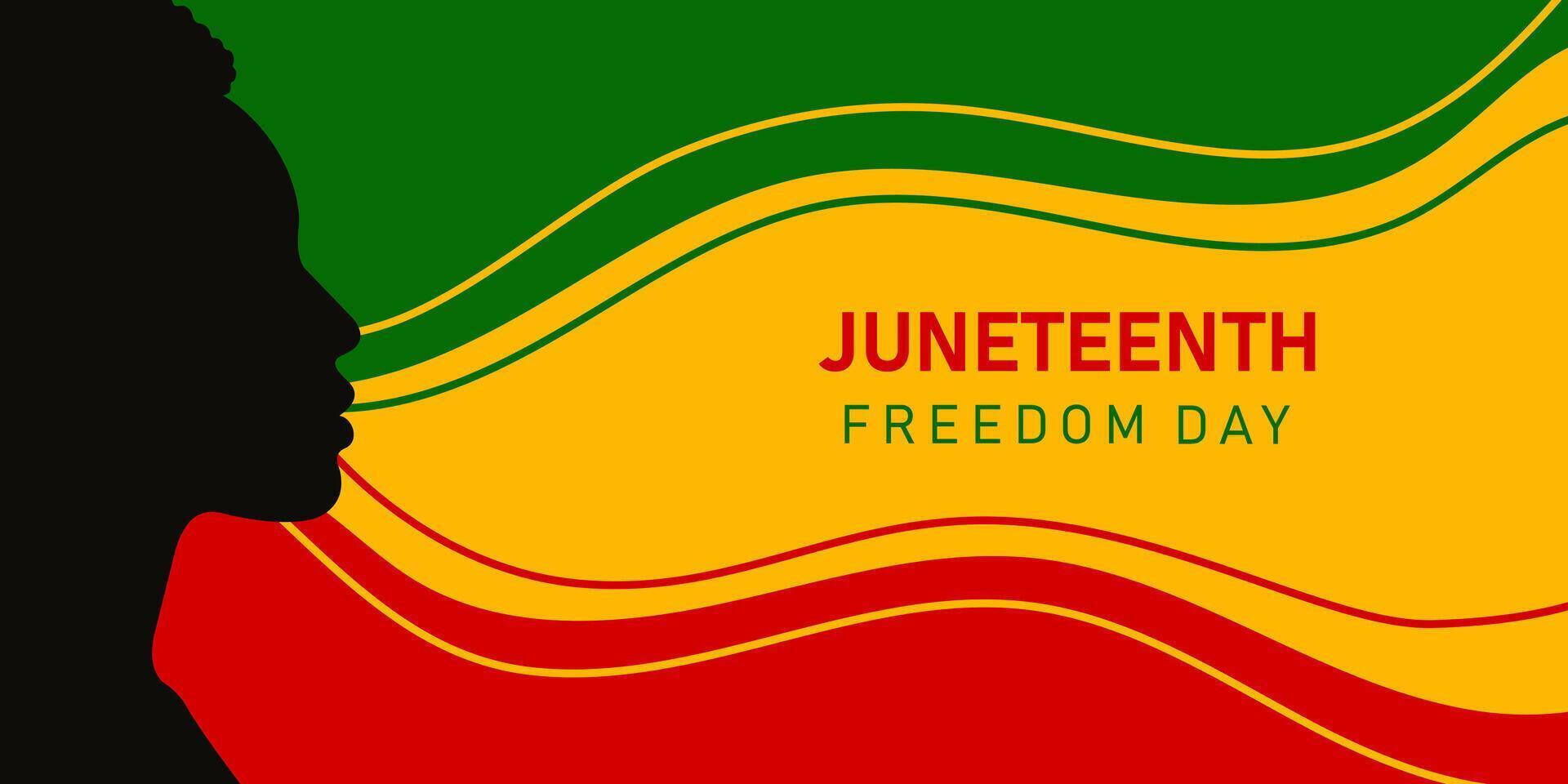 Juneteenth Emancipation Day. Honoring Black History and Freedom. Banner Poster. Illustration vector