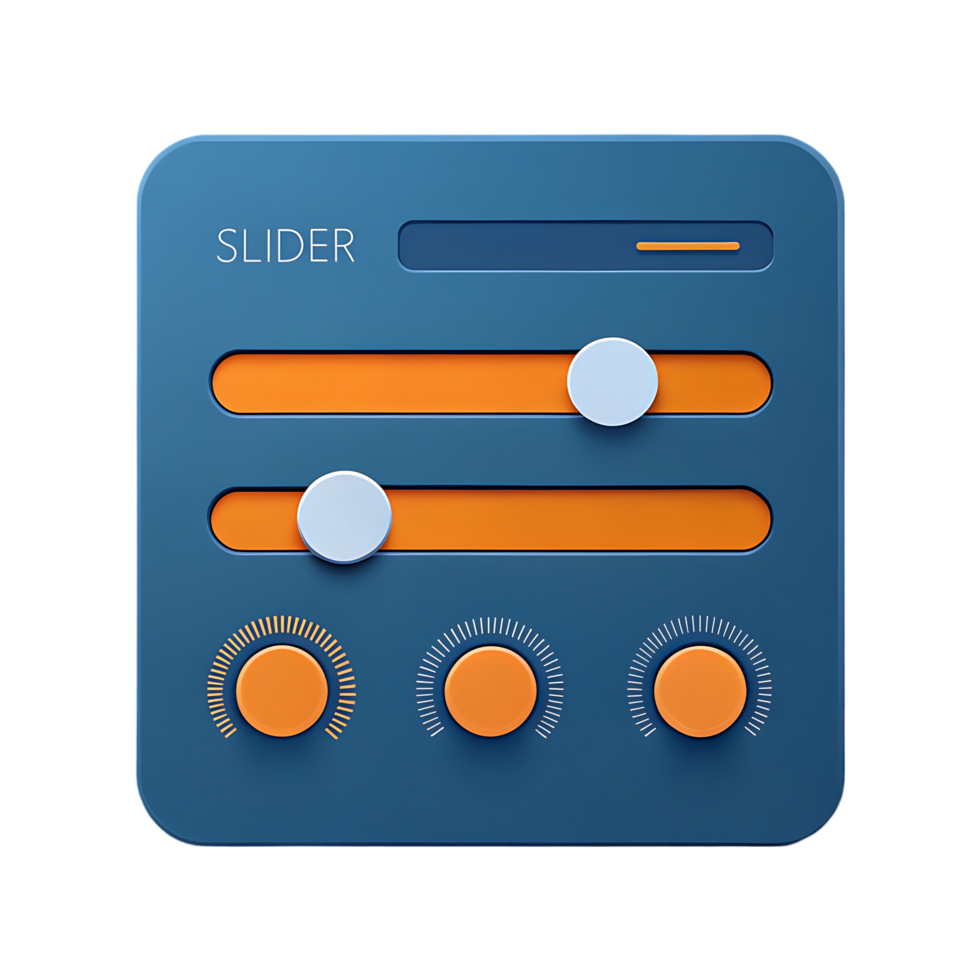 Modern UI slider control interface element png