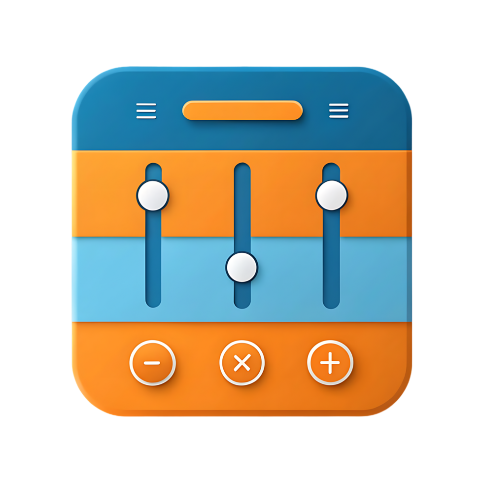 App interface with audio equalizer settings. png