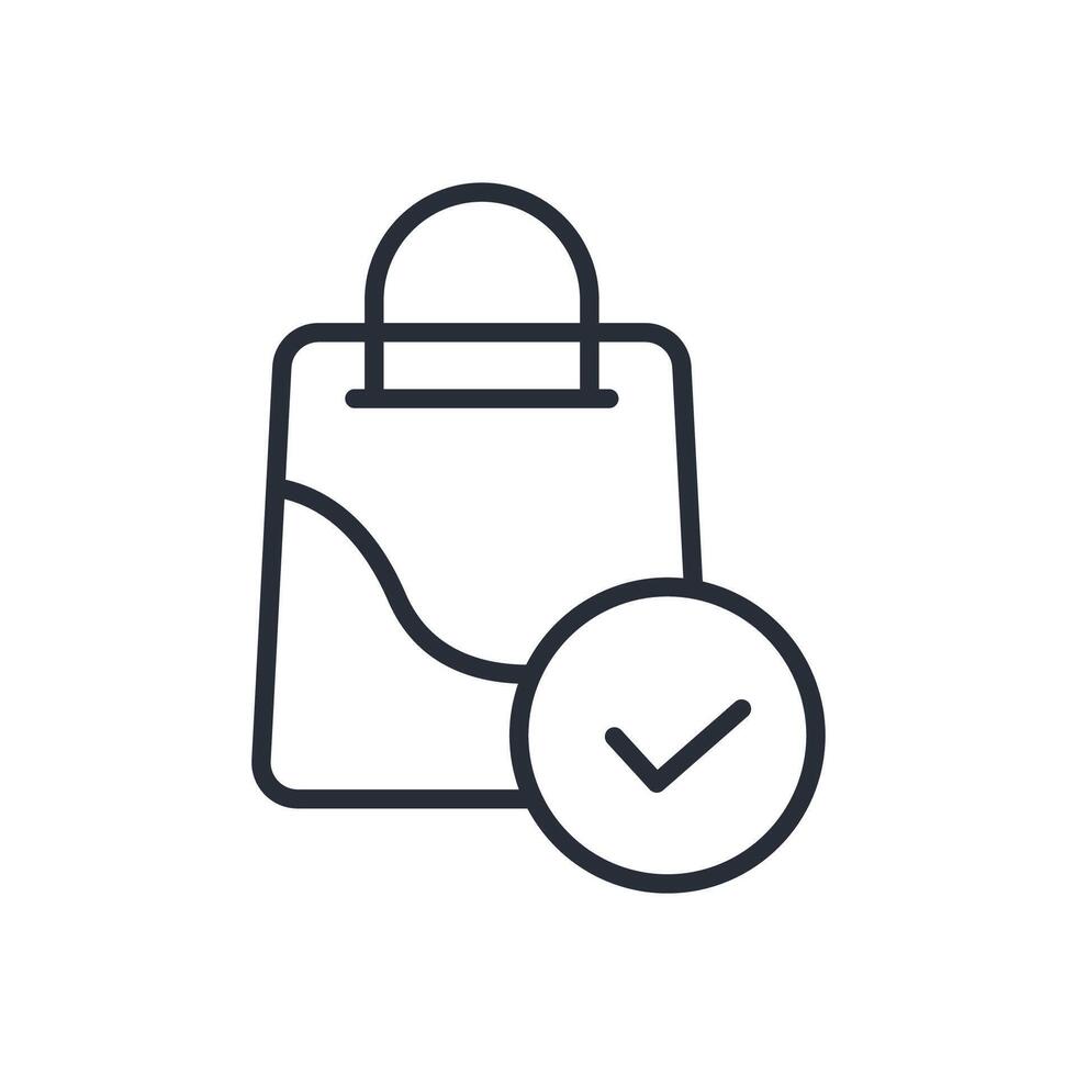 purchased line icon style vector