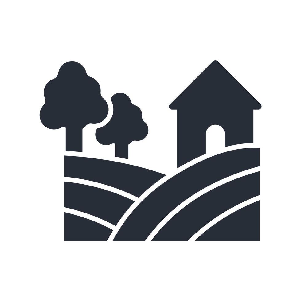 countryside flat icon style vector
