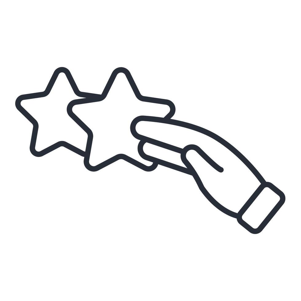 rating line icon style vector