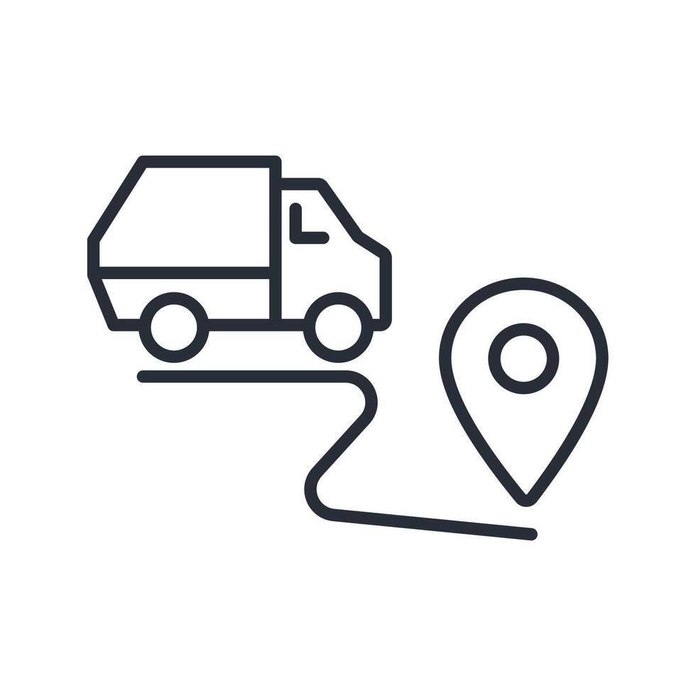 delivery line icon style vector