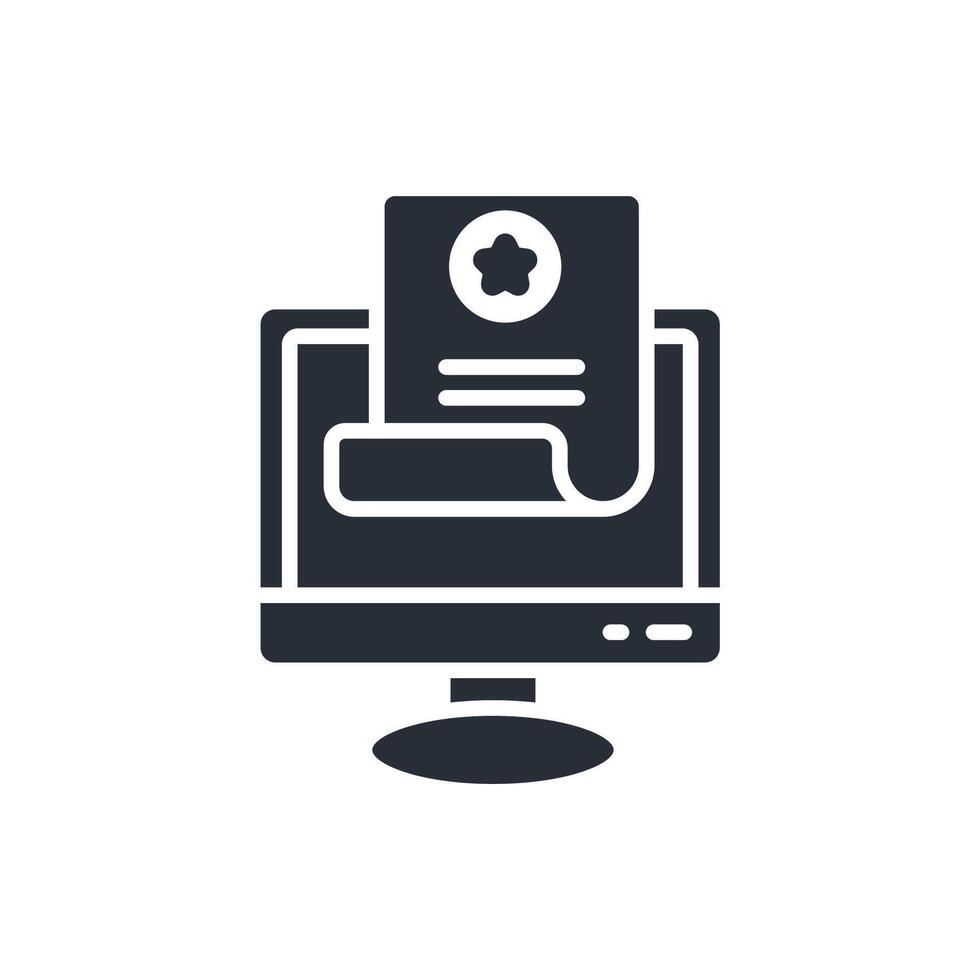 blogging icon flat style vector