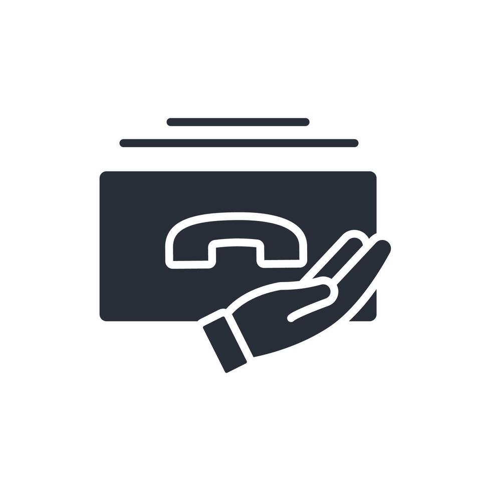 action call icon flat style vector