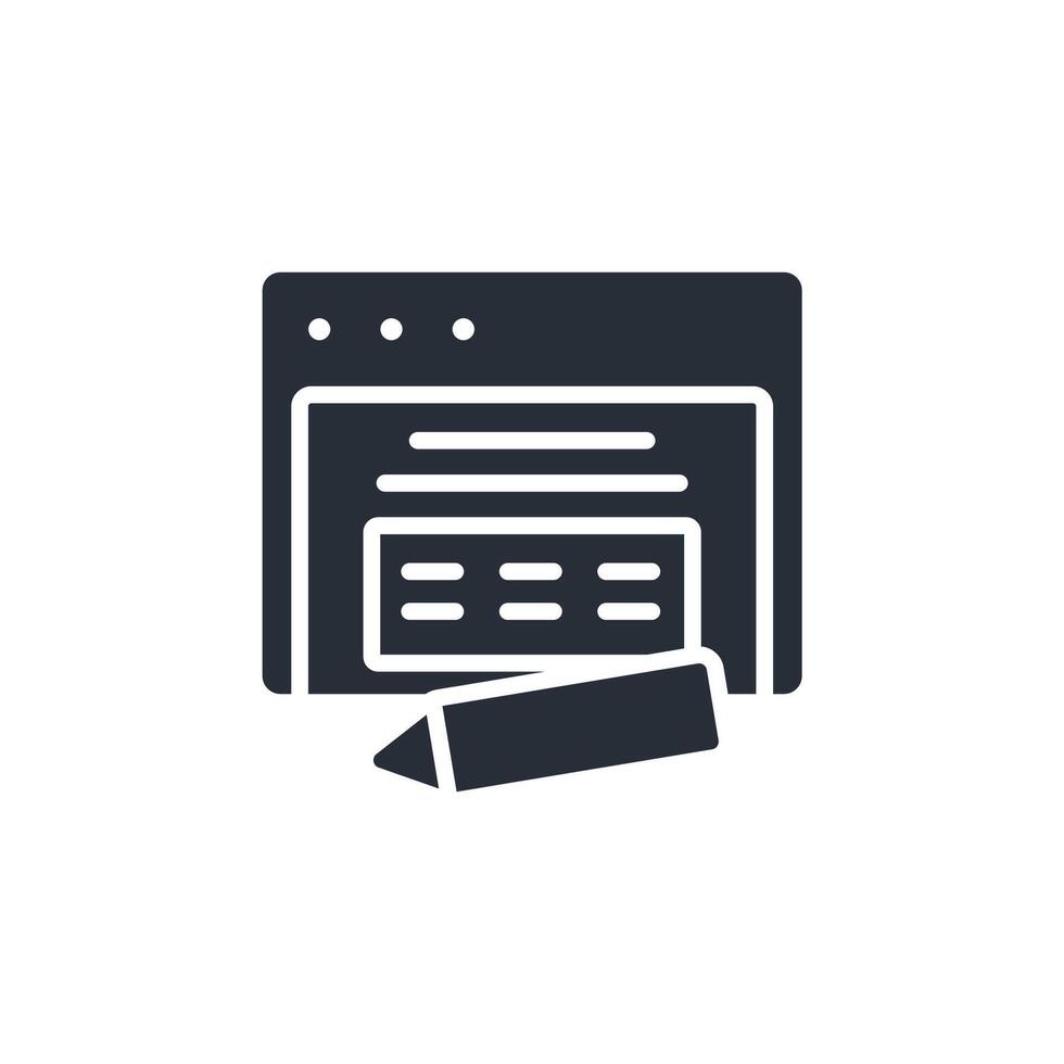 blog icon flat style vector