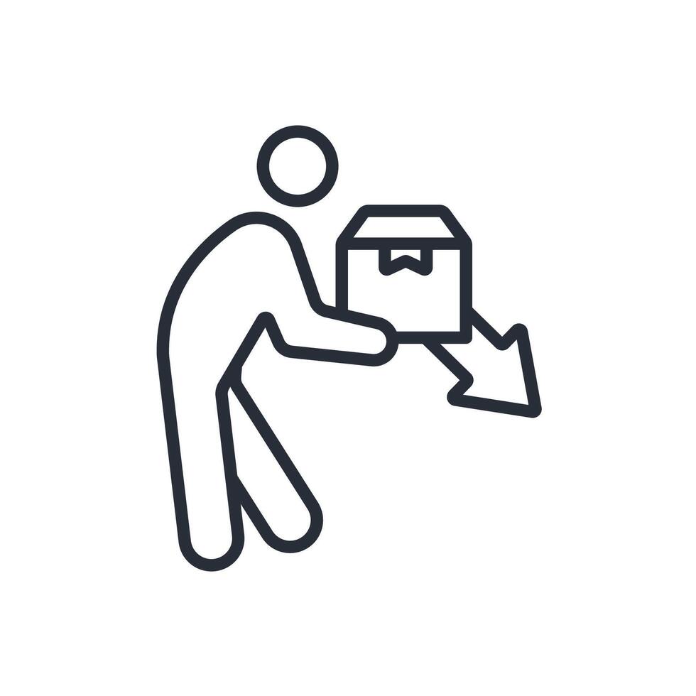 courier line icon style vector