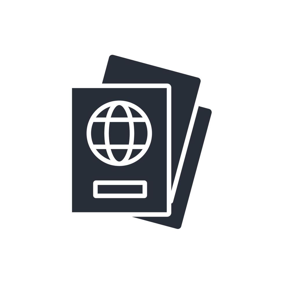 passport flat icon style vector