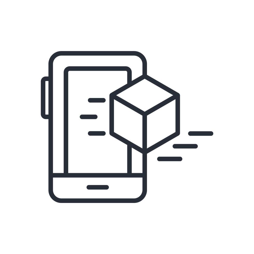 delivery app line icon style vector