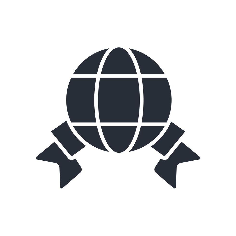 global flat icon style vector