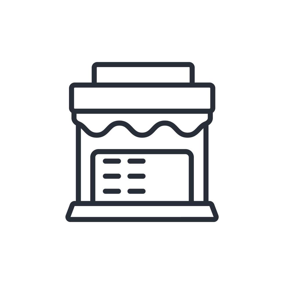open line icon style vector