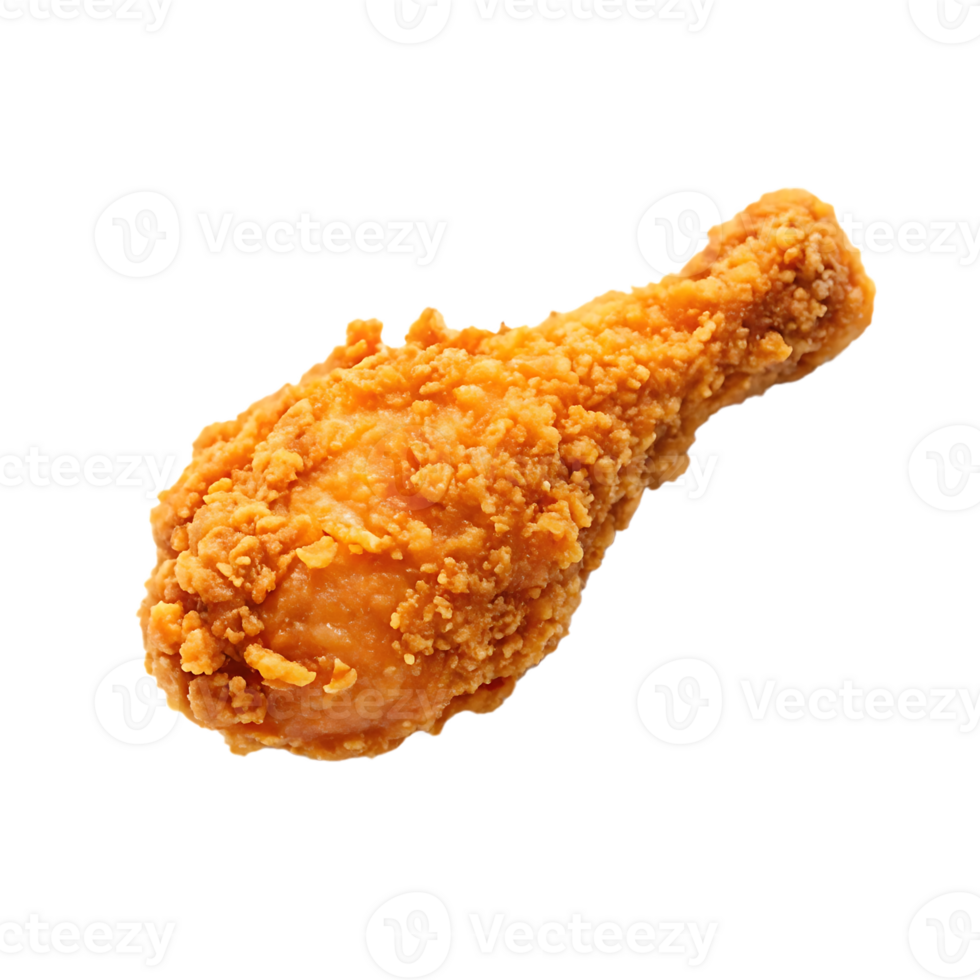 Crispy fried chicken drumstick, png