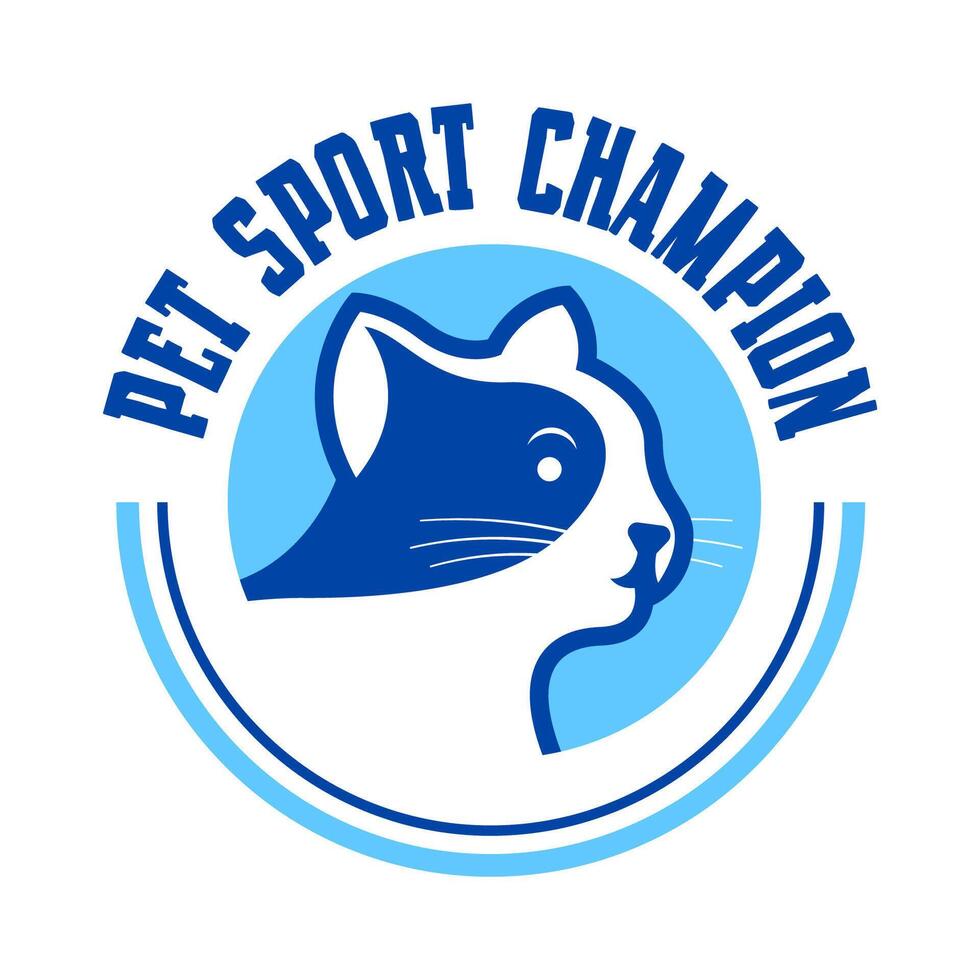 Pet sport logo design template isolated in white background vector