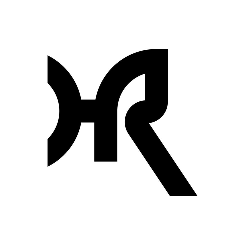 Letter monogram RH logo design template vector