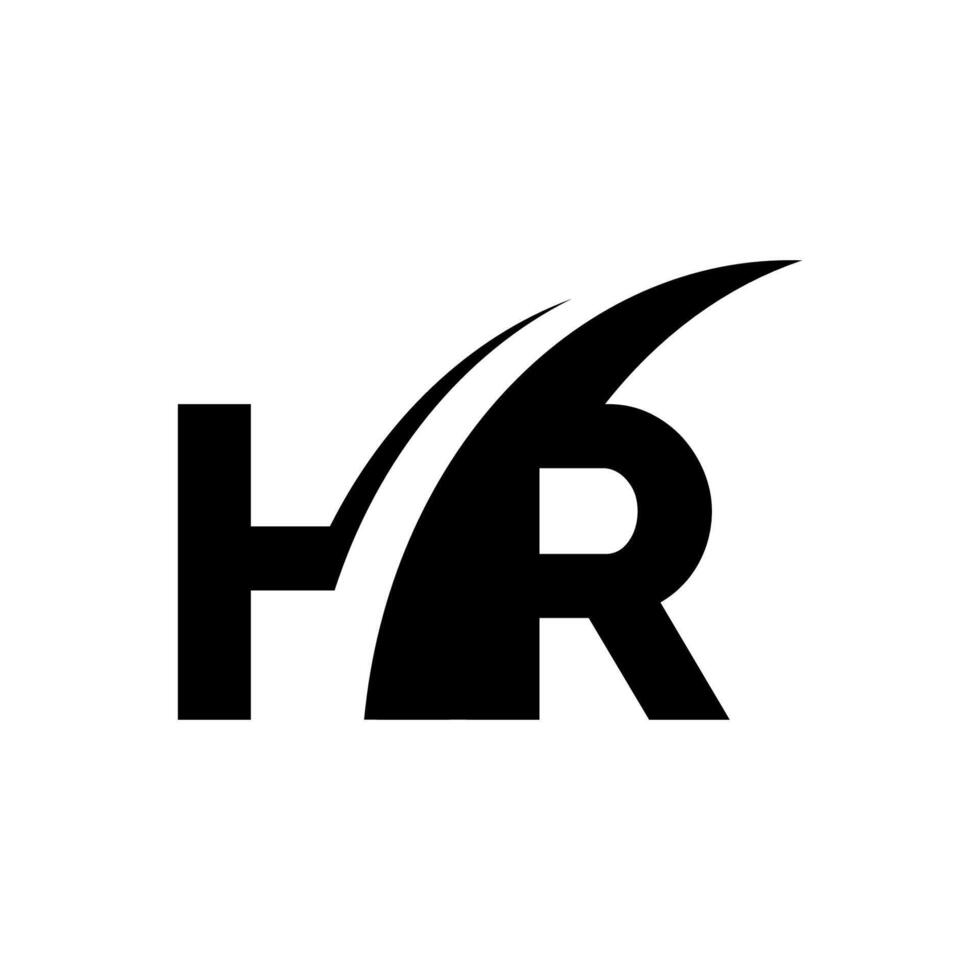 Monogram HR letter logo design template vector