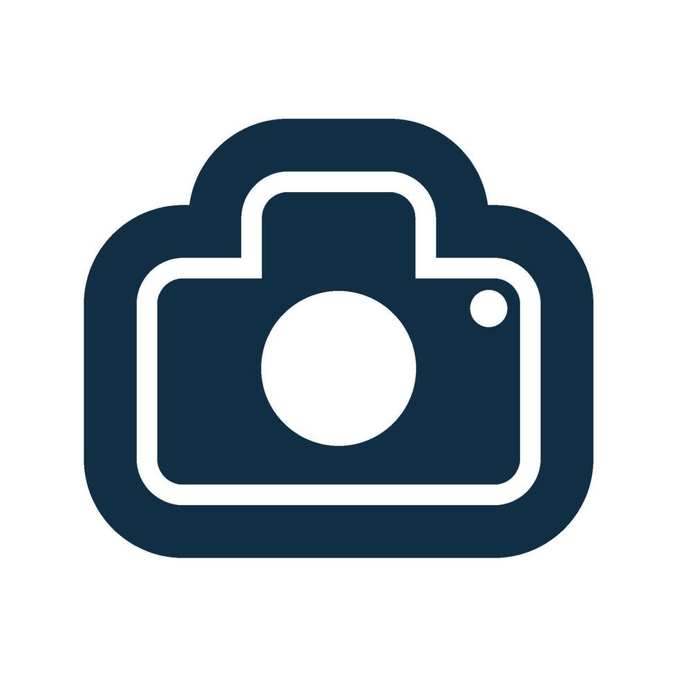 minimalist camera icon vector