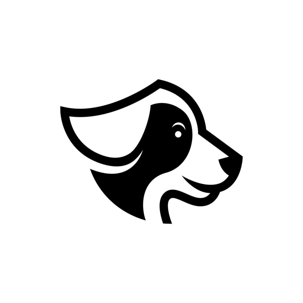 Dog pet logo design template vector