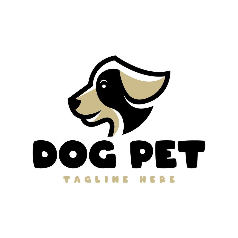 Dog pet logo design template isolated in white background vector