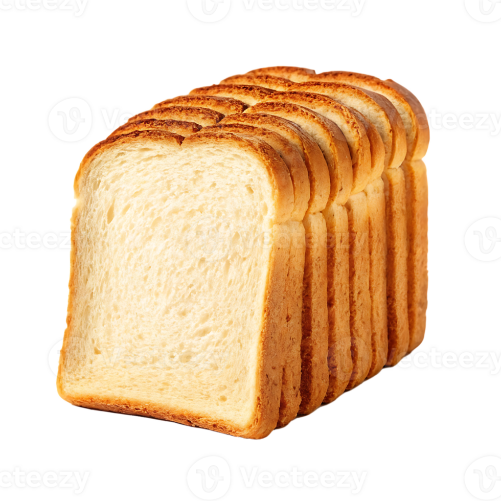 Sliced white bread loaf, png