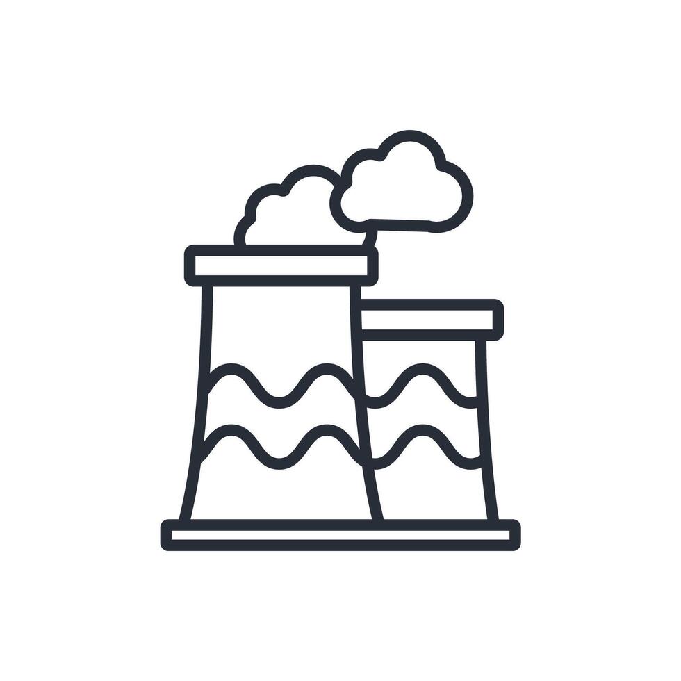 nuclear energy icons isolated on White Background. Flat style design vector