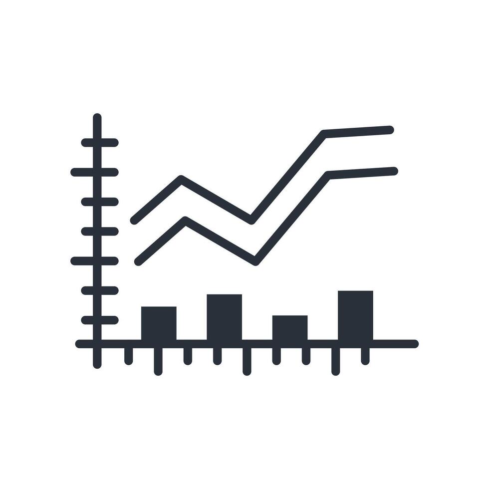 chart icons flat black vector