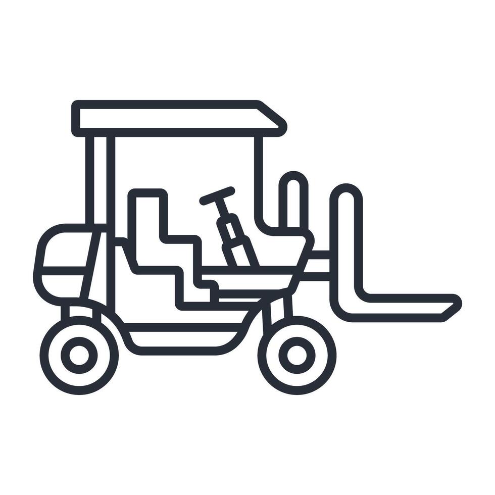 forklift icons isolated on White Background. Flat style design vector