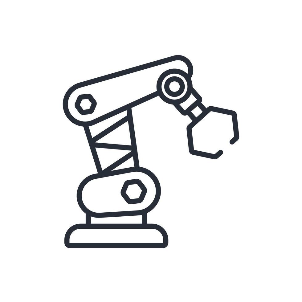 autonomous robot icons isolated on White Background. Flat style design vector