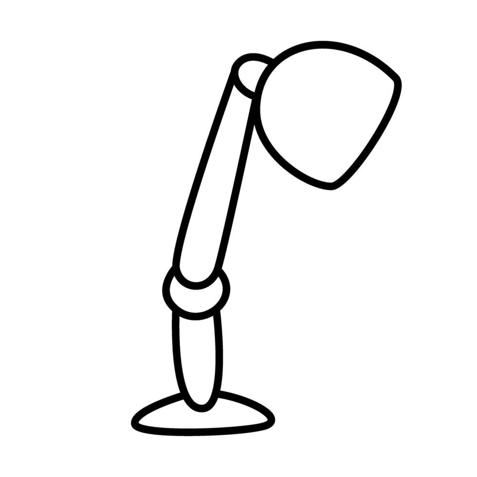 Lamp Studying of School Supplies Outline Icons Sets vector