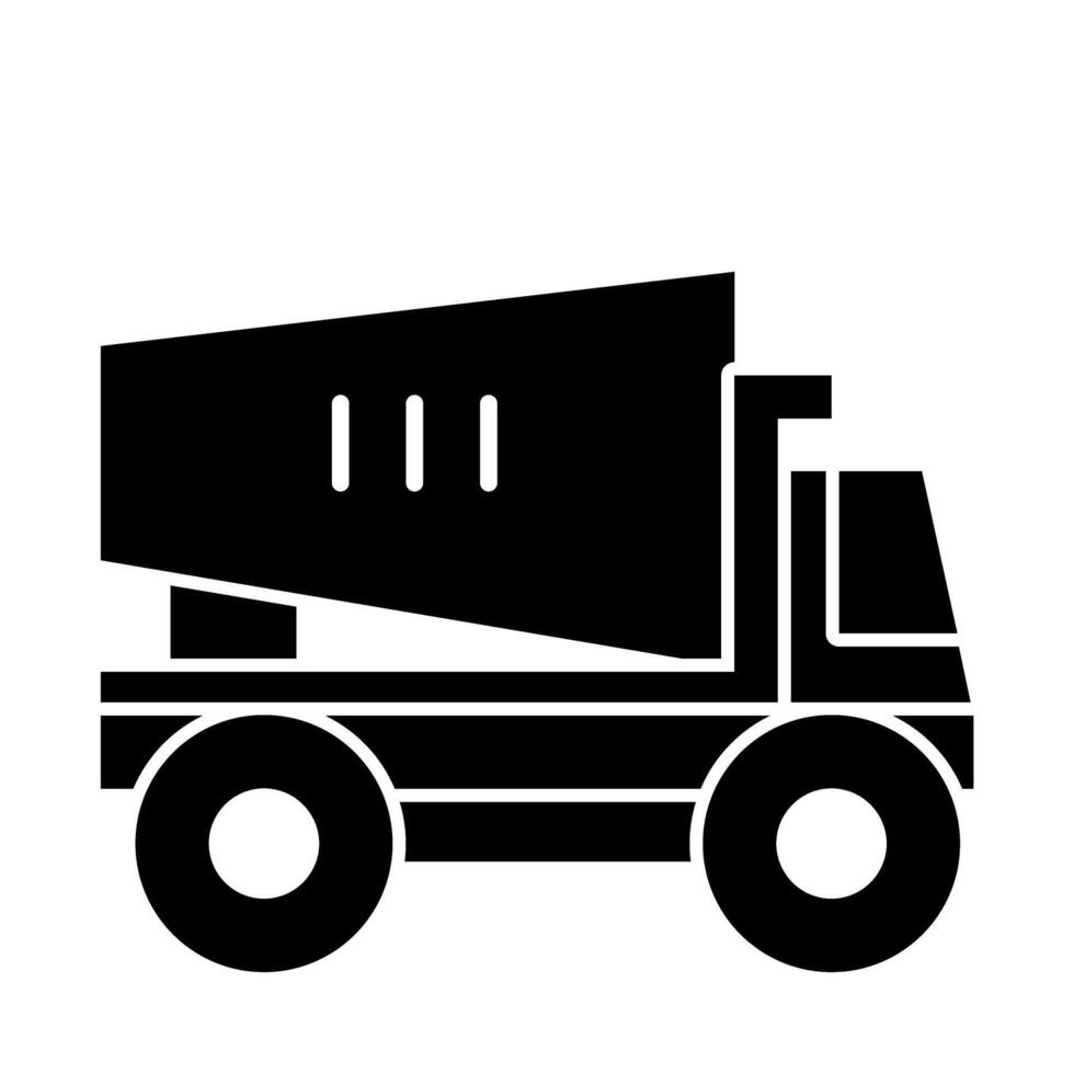 Concrete truck solid icon illustration vector