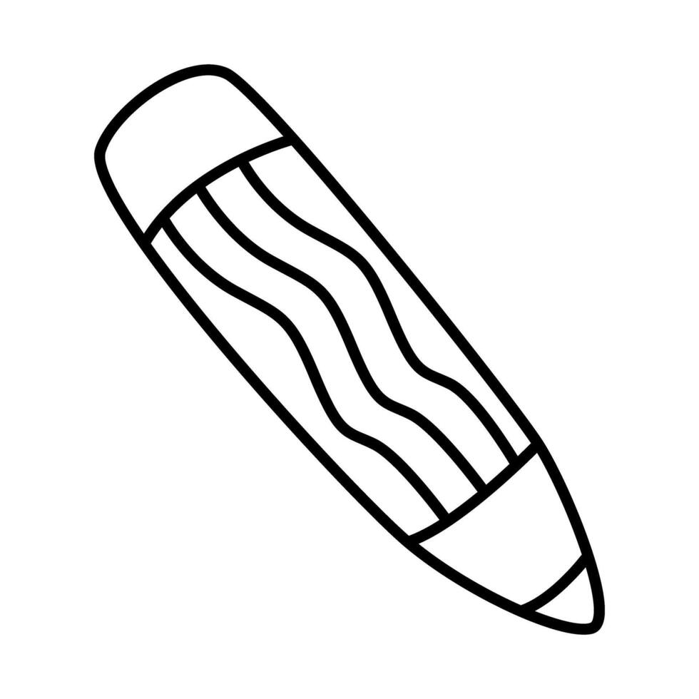 Pencil of School Supplies Outline Icons Sets vector