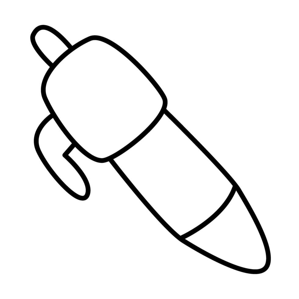 Pen of School Supplies Outline Icons Sets vector
