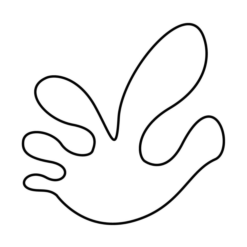 A hand drawn drawing of a hand with a finger vector