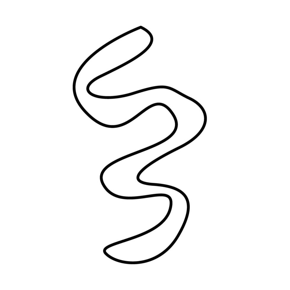 A line drawing of a spiral abstract design vector
