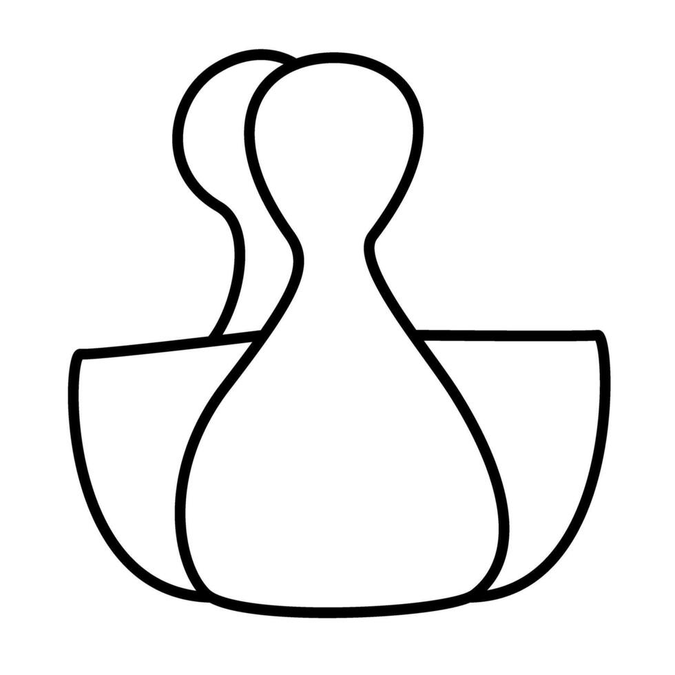 Paper Clip of School Supplies Outline Icon vector