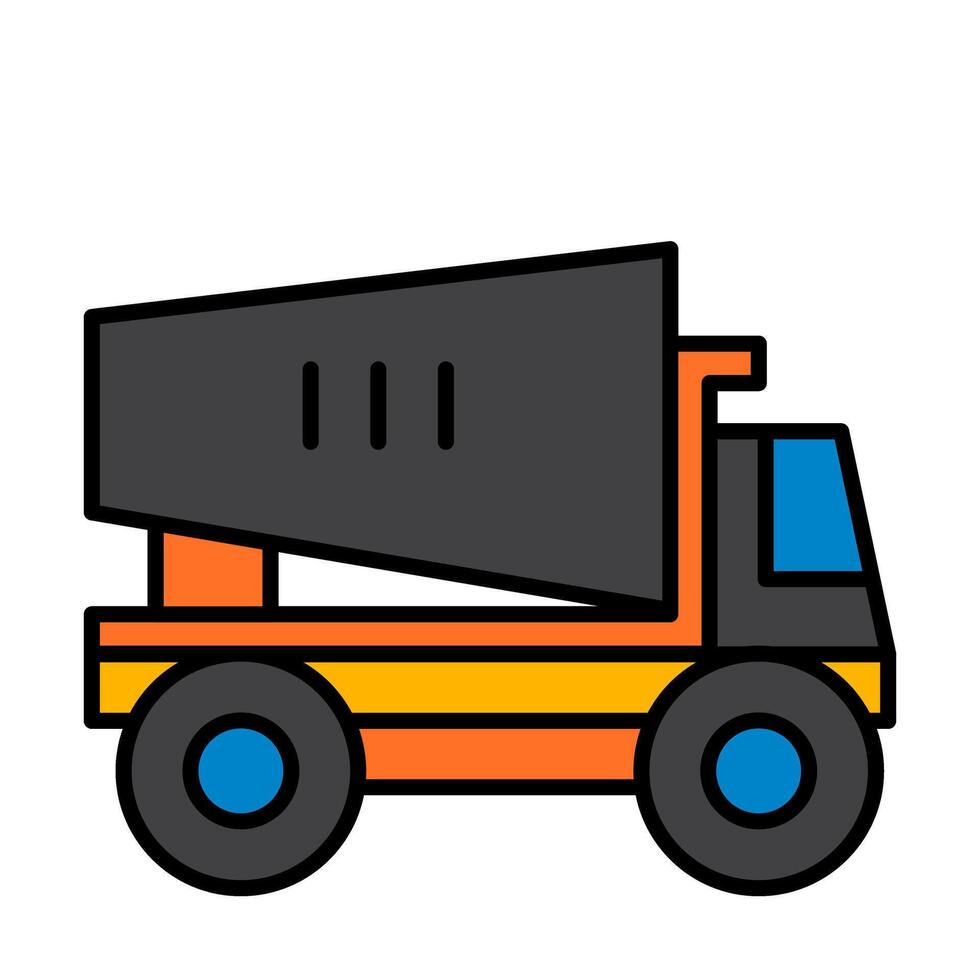 Concrete truck filled icon illustration design vector