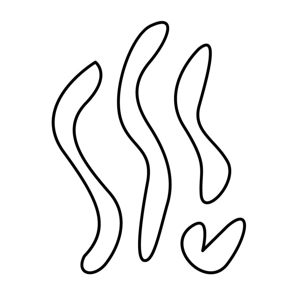 A line drawing of a fish with a line going through it abstract design vector
