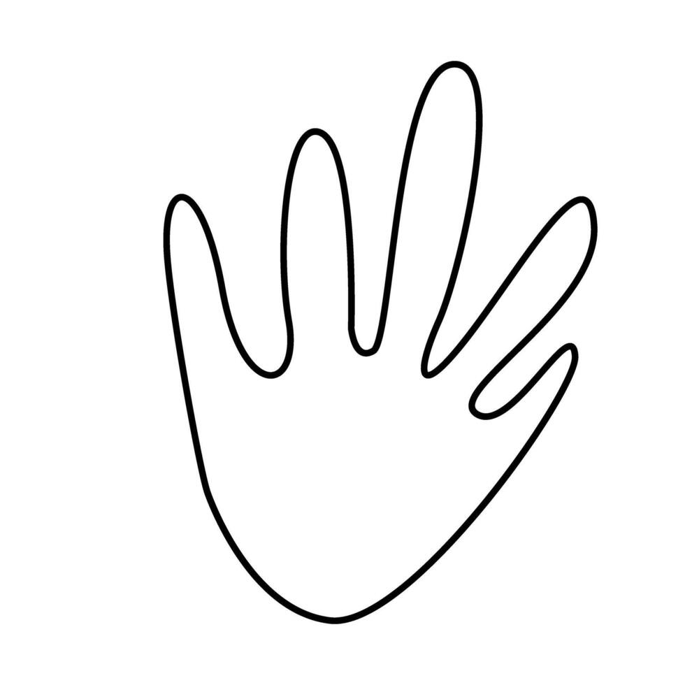 A hand drawn in black and white with a finger flower vector