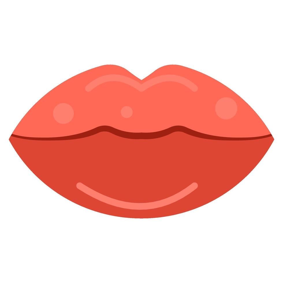 Lips flat icon vector