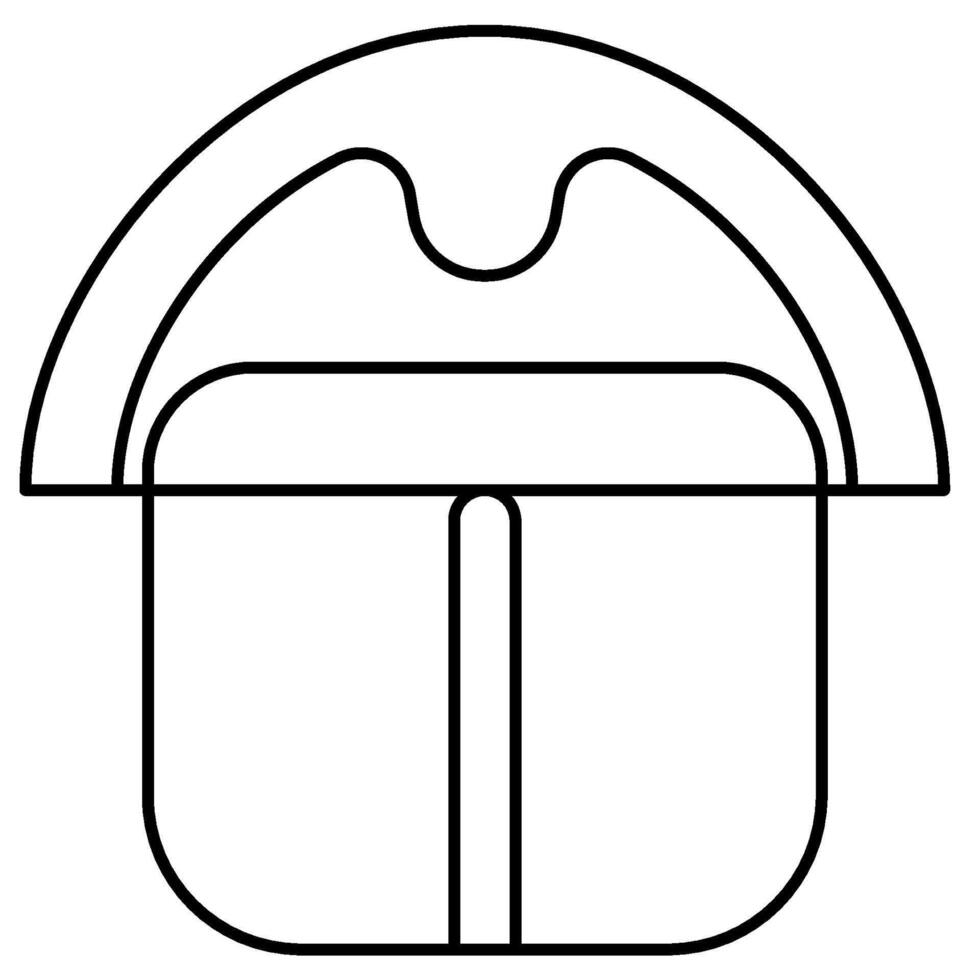 Uvula outline icon vector