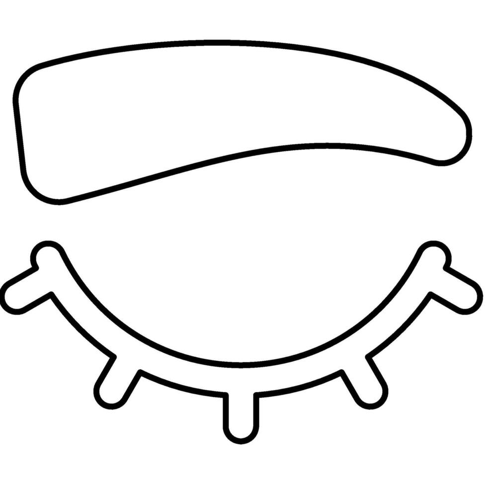 Eyelid outline icon vector