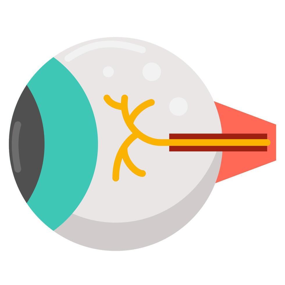 Eye anatomy flat icon vector
