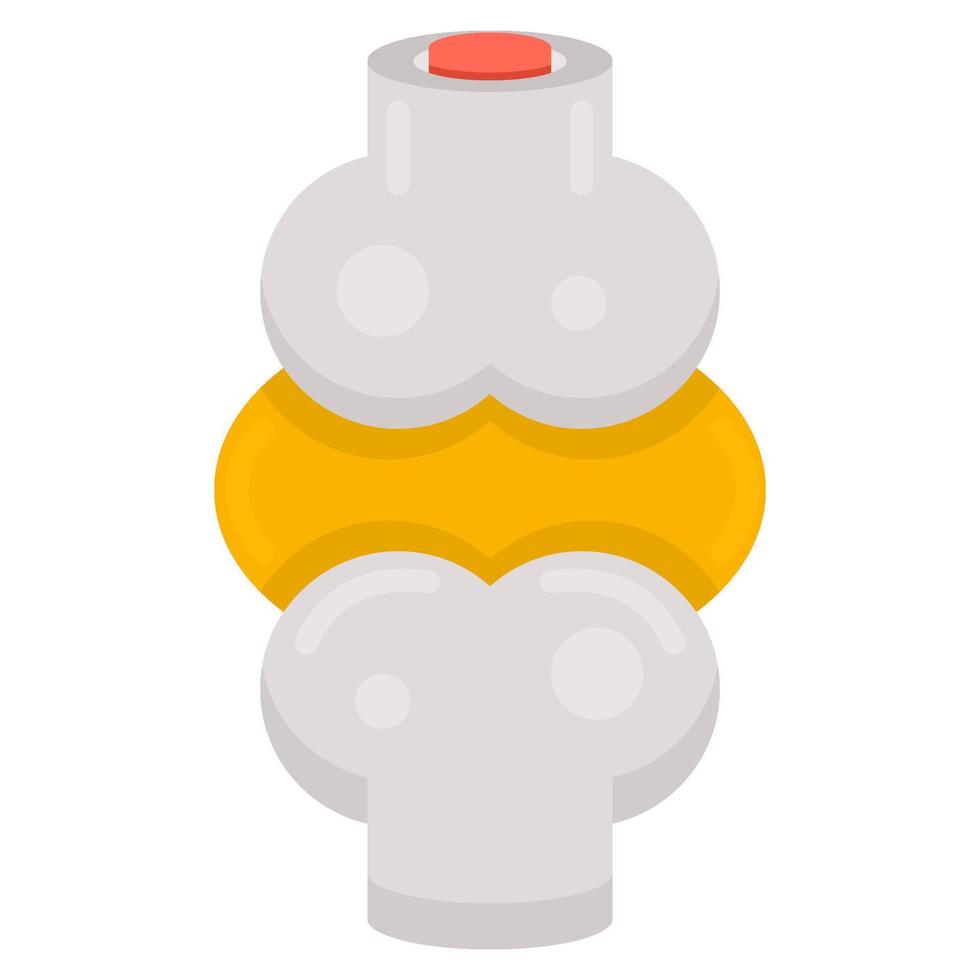 Knee joint flat icon vector