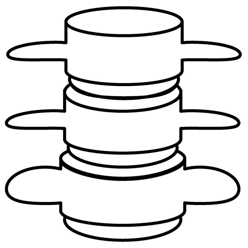 Spine outline icon vector