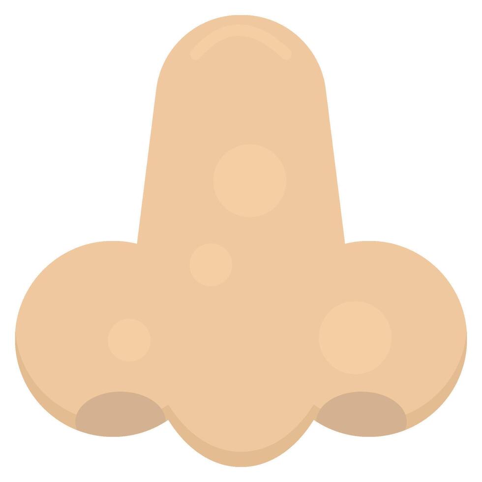 Nose flat icon vector
